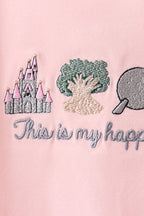 Happy Place Embroidered Skorts Set