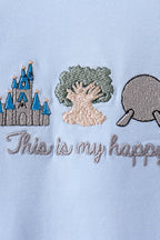 Happy Place Embroidered Set