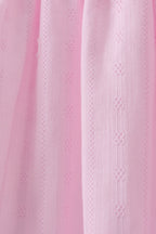 Pink bow smocked ruffle dress