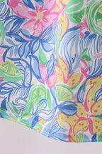 Tropical floral ruffle dress