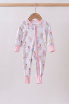 Pink all day adventure bamboo romper