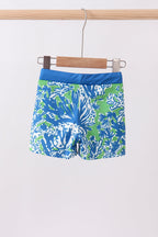 Ocean garden splash swim trunks