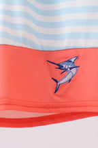 Tuna embroidery swim trunks