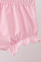 Pink bow castle ruffle bloomer set