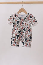 Camo Duck Embroidered Romper