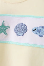 Green Marine Embroidered Jacquard Set