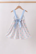 Blue Hydrangea Bow Dress