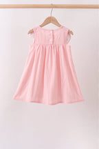 Pink Princess Embroidered Jacquard Dress