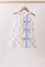 Blue Hydrangea Bow Dress