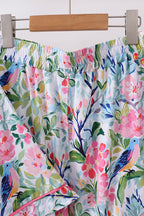 Pink Floral Bamboo Pajamas Women Set