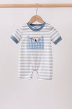Blue Tool Applique Romper