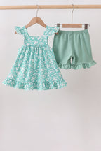 Sage Floral Smocked Set
