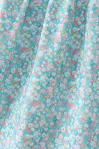 Green Floral Smocked Dress