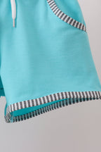 Black Excavator Stripe Embroidered Set