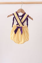 Purple LSU Tiger Applique Ruffle Bubble