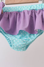 Blue under the sea Embroidered UPF Swim Set