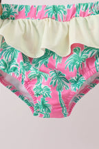 Palm Tree Smocked UPF Swim Set