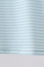 Blue Stripe Shorts Set