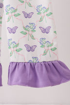 Purple Butterfly Applique Jumpsuit