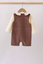 Brown Corduroy Jon Jon Set