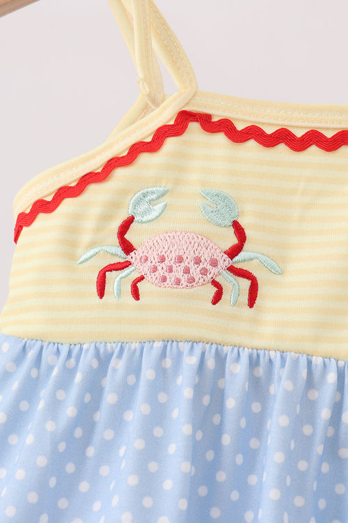 Blue Crab Applique Bubble