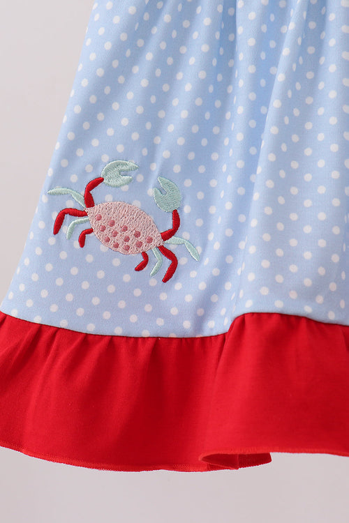Blue Crab Applique Bloomer Set