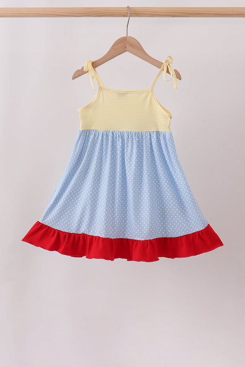 Blue Crab Applique Dress