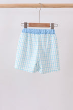 Blue Crocodile Embroidered Swim Trunks
