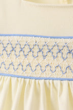Cream smocked bloomer set