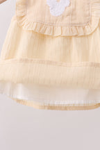 Oatmeal character french knot bloomer set