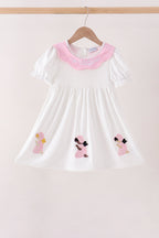 Pink Prayer Embroidery Dress