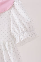 Pink Prayer Embroidery Dress