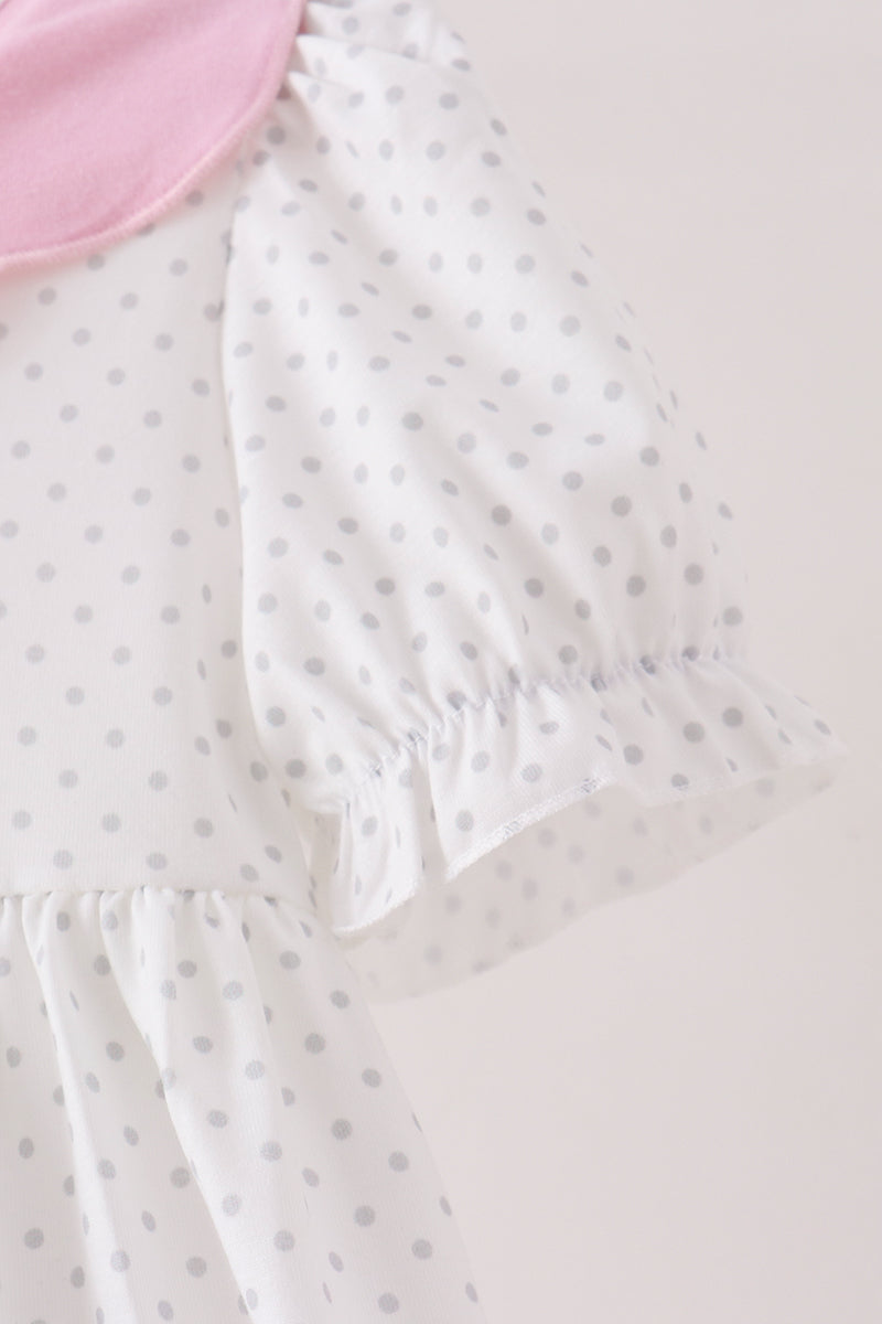 Pink Prayer Embroidery Dress