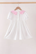 Pink Prayer Embroidery Dress