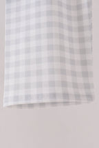 Blue Embroidery Gingham Pants Set