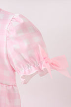 Pink Mallard Applique Gingham Bubble