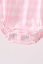 Pink Mallard Applique Gingham Bubble