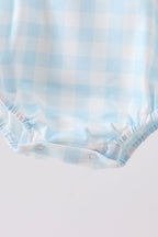 Blue Mallard Applique Gingham Bubble