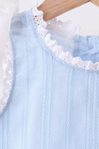 Blue Jacquard Lace Bloomer Set