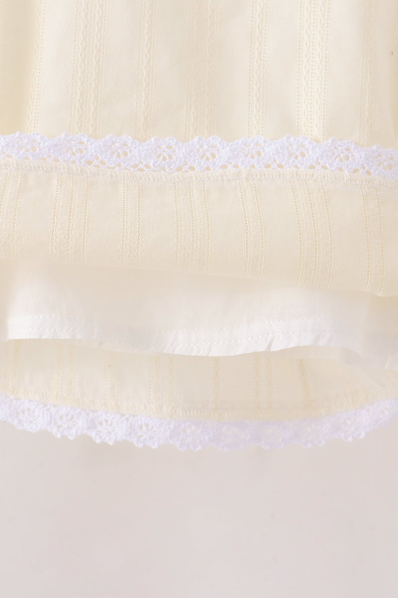 Beige Jacquard Bloomer Set