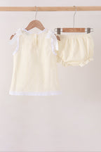 Beige Jacquard Bloomer Set