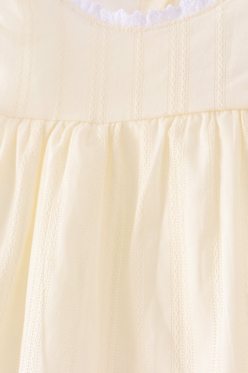 Beige Jacquard Lace Dress