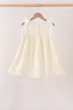 Beige Jacquard Lace Dress