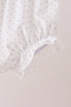 Pink Pumpkin Bow Embroidery Ruffle Bloomer Set