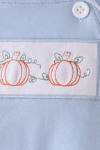 Blue Pumpkin Embroidery Bubble