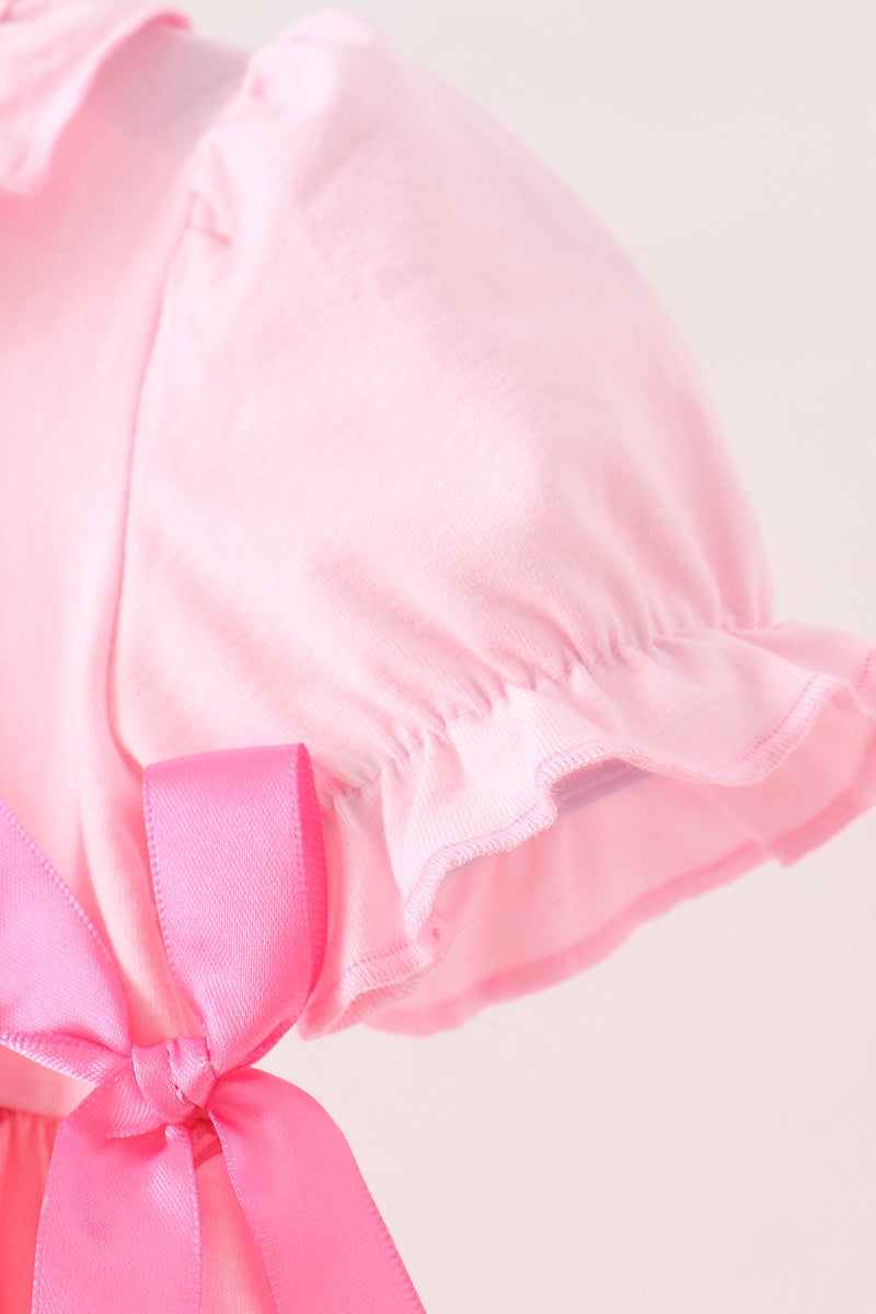 Pink Cowgirl Boots Embroidery Bubble