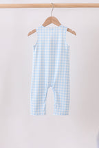 Blue Smocked Gingham Jon Jon
