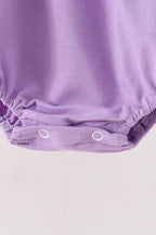 Purple Jack-O-Lantern Applique Ruffle Bubble