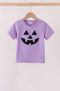 Purple Jack-O-Lantern Applique Top
