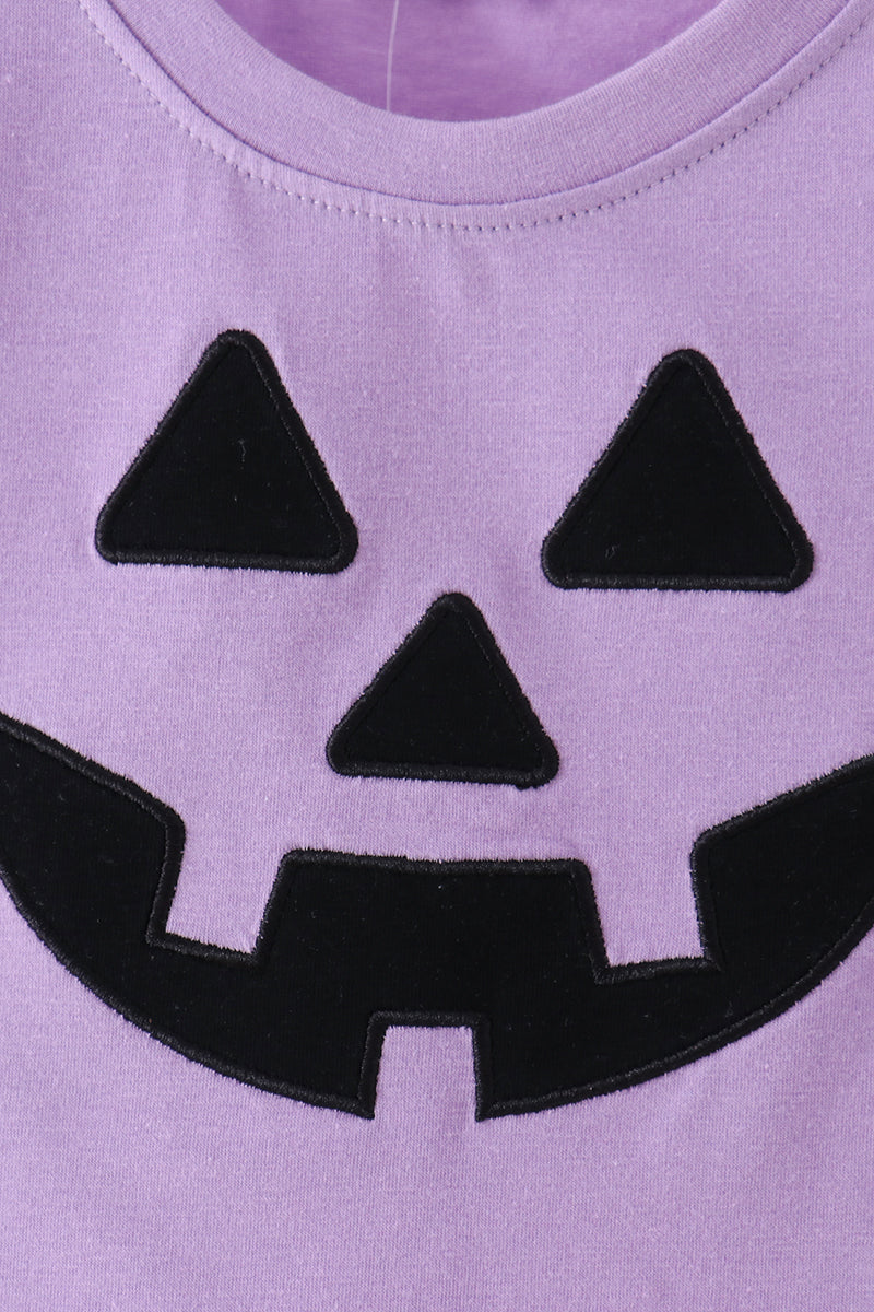 Purple Jack-O-Lantern Applique Top